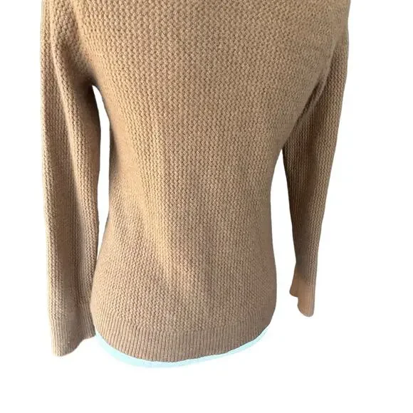 Patagonia Recycled Cashmere Wool Sweater Womens Small Brown Tan Knit Crew L/S - Picture 7 of 13